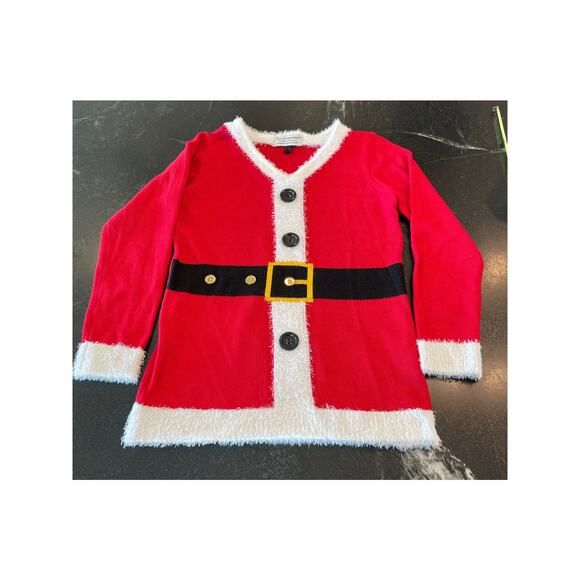 Tiara International Christmas Collection Red Santa Sweater M ladies - Picture 1 of 8